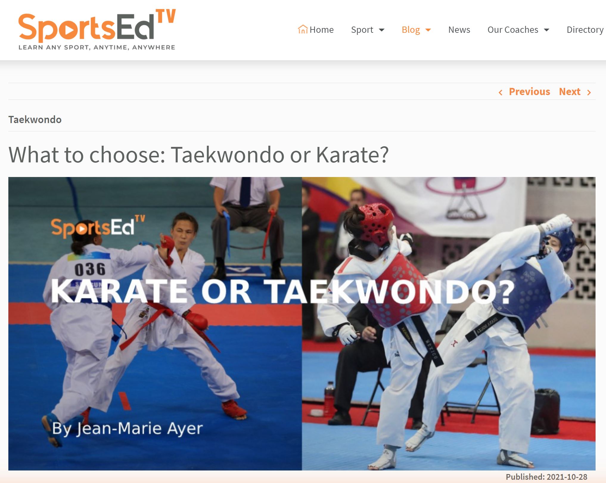 What to choose: Taekwondo or Karate?