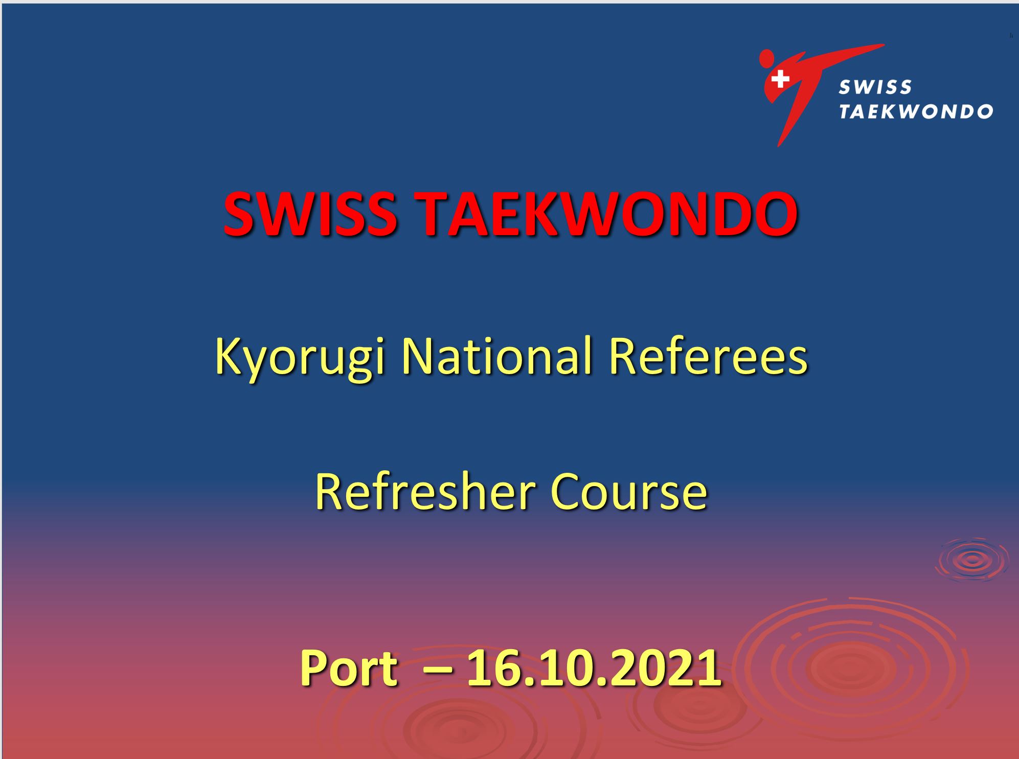 Kyorugi National Referee Refresher Course 2021