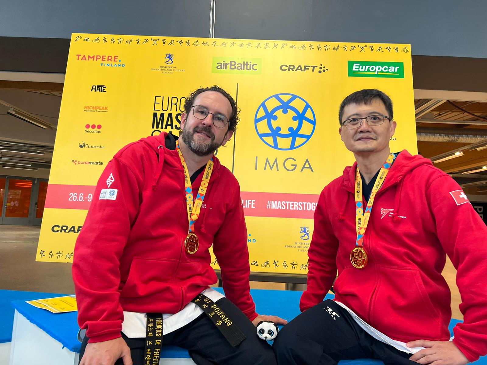 Gold Medal Sébastien Coppex and François de Freitas – European Master Games 2023 Tampere Finland